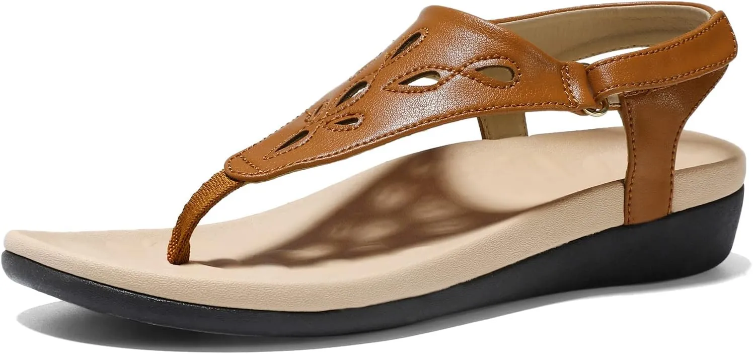 UTENAG Womens Arch Support Sandals Orthotic Thong Flip Flops