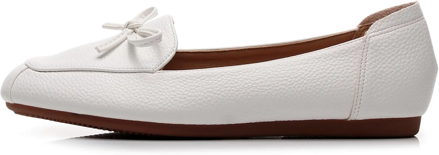 VenusCelia Women's Bowknot Wide Flat Shoe