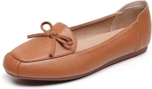VenusCelia Women's Bowknot Wide Flat Shoe