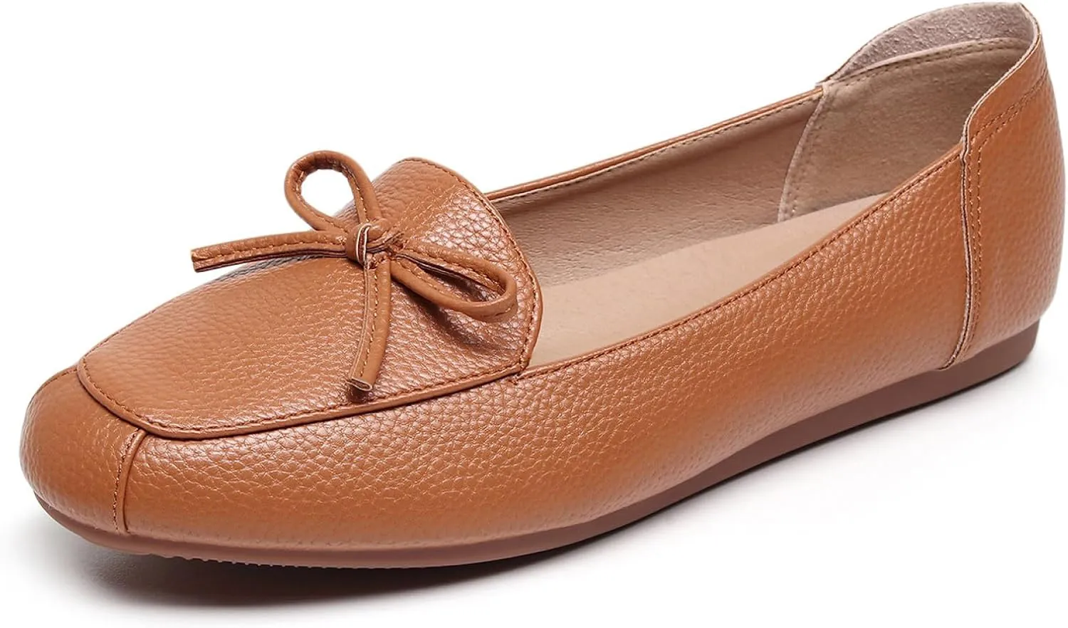 VenusCelia Women's Bowknot Wide Flat Shoe