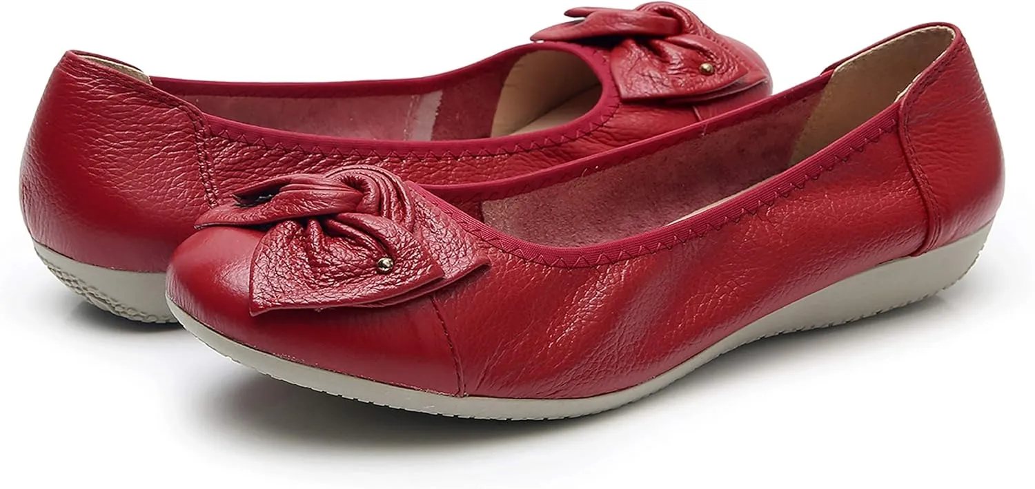 VenusCelia Women's Bows Dance Flats Shoes