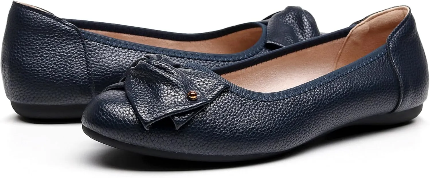 VenusCelia Women's Bows Dance Flats Shoes