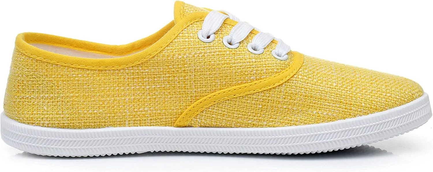 VenusCelia Women's Rainbow Lace Up Sneaker Shoes