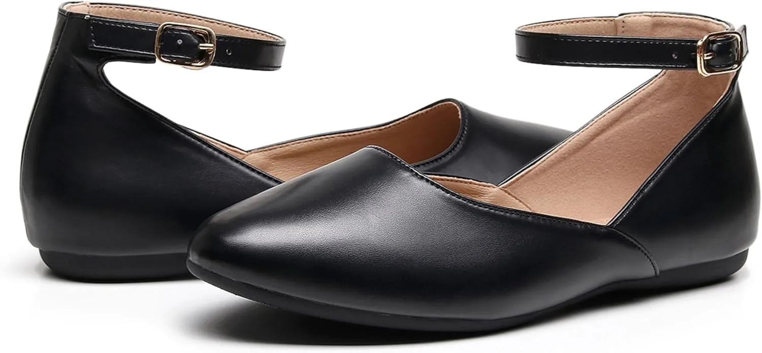 VenusCelia Women's Serenity Strap Flats Shoe