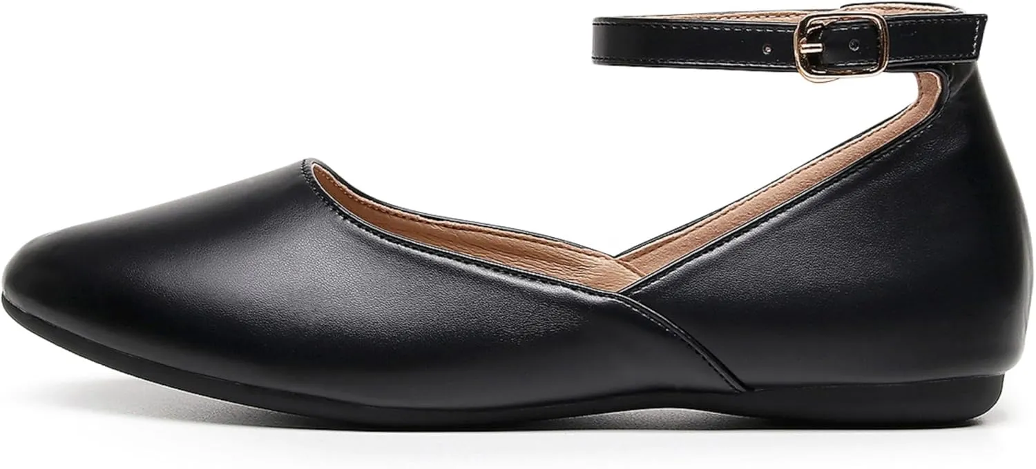 VenusCelia Women's Serenity Strap Flats Shoe