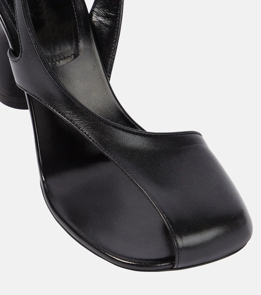 Vertundy Women's Flip Flop Heels High Heeled Sandals Leather Chunky Square Toe Adjustable Ankle Strap Buckle Thong Heeled Sandals
