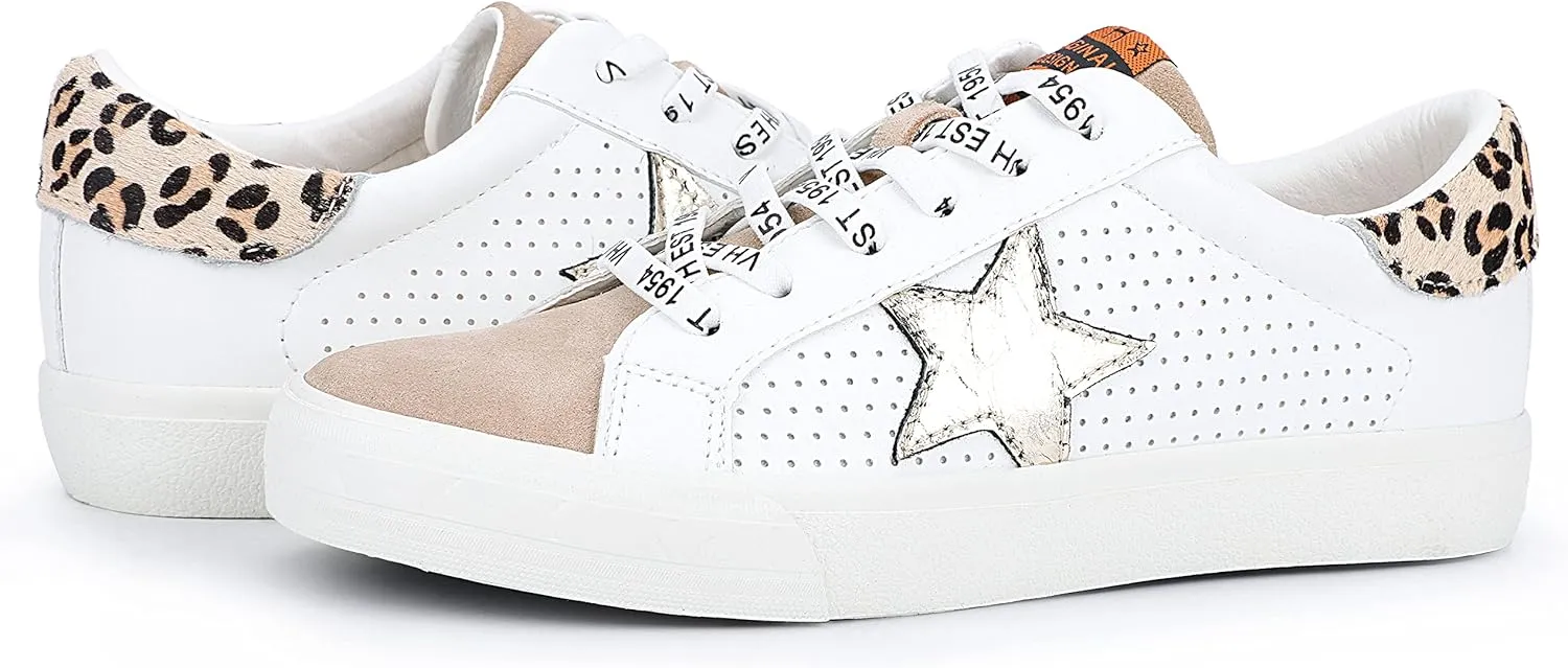 Vintage Havana Grande Women’s Fashion Sneakers | Star Tennis Shoes Womens | Low Top Slip On | Walking Comfortable Casual