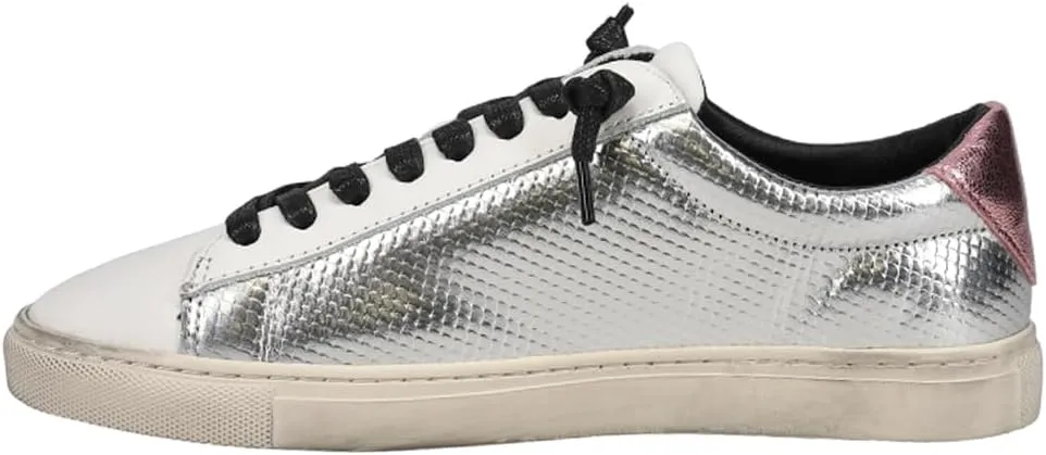 Vintage Havana Womens Aimee Perforated Metallic Slip On Sneakers Shoes Casual - Silver