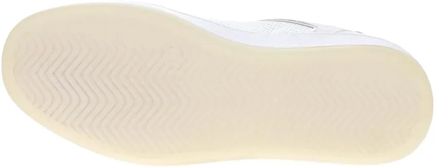 Vintage Havana Womens Delma 1 Metallic Perforated Slip On Sneakers Shoes Casual - Silver, White