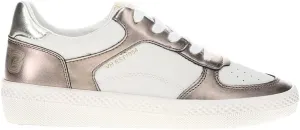Vintage Havana Womens Fast Metallic Perforated Lace Up Sneakers Shoes Casual - Brown, White