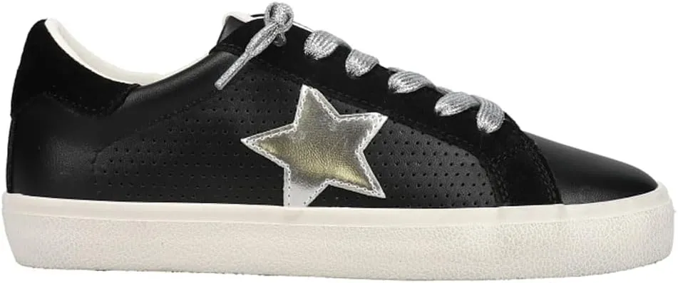 Vintage Havana Womens Gadol Perforated Slip On Sneakers Shoes Casual - Black
