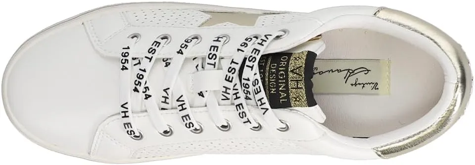 Vintage Havana Womens Next Perforated Metallic Slip On Sneakers Shoes Casual - White