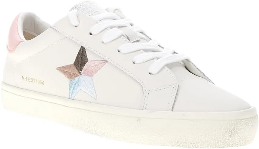 Vintage Havana Womens Nina 3 Embroidered Lace Up Sneakers Shoes Casual - White