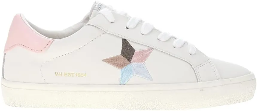 Vintage Havana Womens Nina 3 Embroidered Lace Up Sneakers Shoes Casual - White