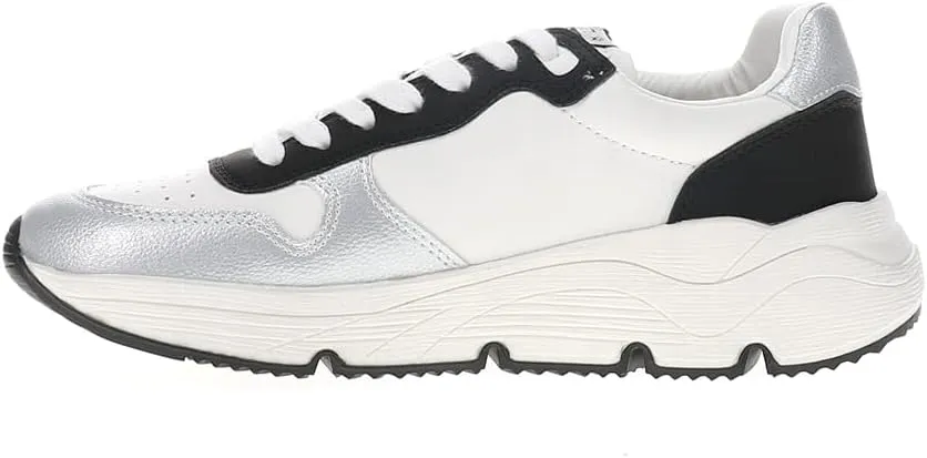 Vintage Havana Womens Nova Platform Lace Up Sneakers Shoes Casual - Black, Silver