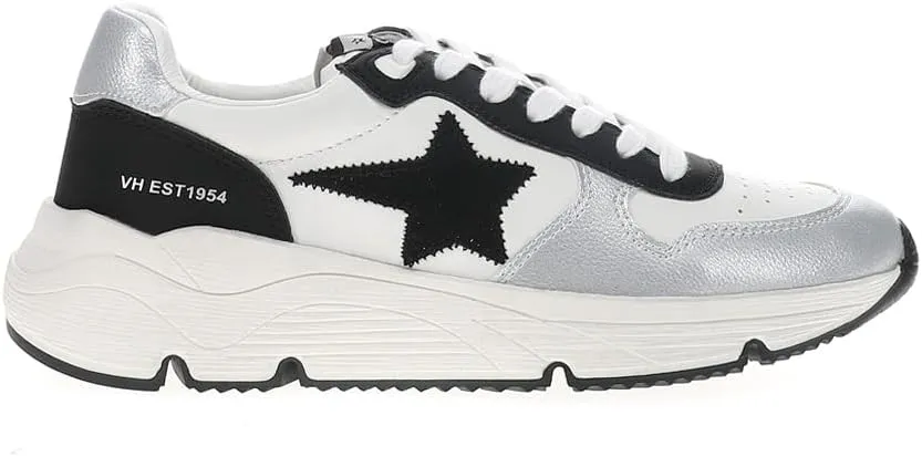 Vintage Havana Womens Nova Platform Lace Up Sneakers Shoes Casual - Black, Silver