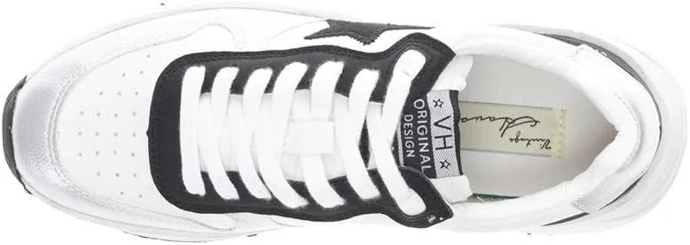 Vintage Havana Womens Nova Platform Lace Up Sneakers Shoes Casual - Black, Silver
