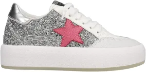 Vintage Havana Womens Ream Glitter Metallic Slip On Platform Sneakers Shoes Casual - Silver
