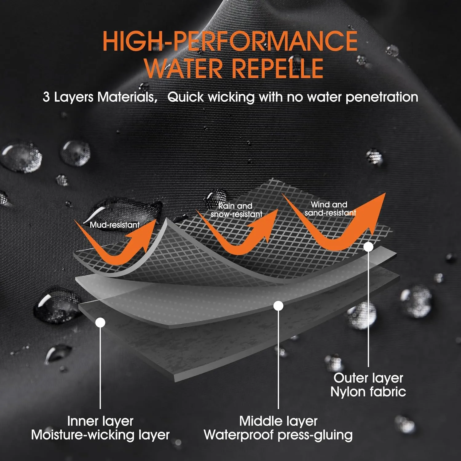 Waterproof Adjustable Leg Gaiters for Men and Women Snow Boot Gaiters for Hiking in Hunting Sand and Mud Mountain Climbing or Snowshoeing