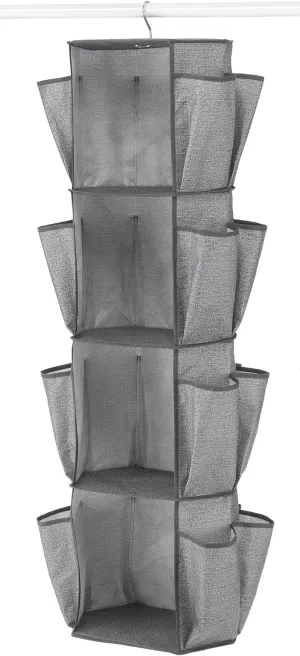 Whitmor Rotating Crosshatch Gray Closet Organizer 10 x 15 x 48 inches