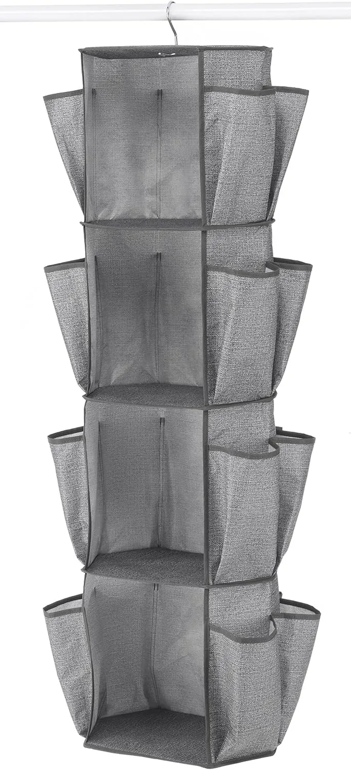 Whitmor Rotating Crosshatch Gray Closet Organizer 10 x 15 x 48 inches
