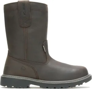 Wolverine Men's Floorhand Waterproof 10" Soft Toe Work Boot, Dark Brown, 8 M US