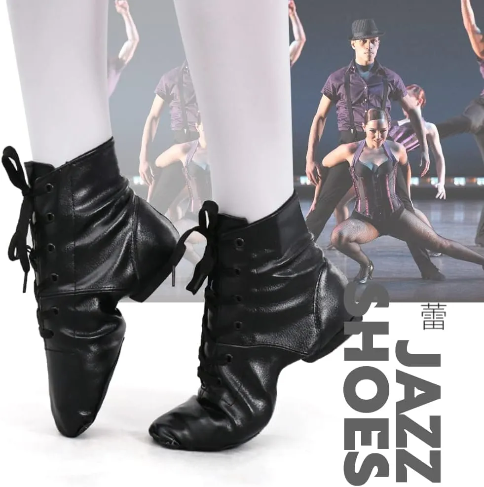 Women Ankle-top Jazz Dance Shoes Lace up Jazz Modern Dance Boot