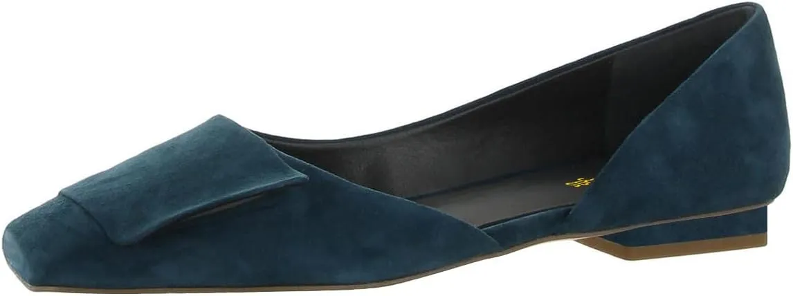 Women Fashion Pump Side Cut Ballet Flats Block Low Heeled Square Toe Slip On Shoes Working Shopping Party Size 4-16 US
