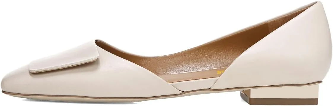 Women Fashion Pump Side Cut Ballet Flats Block Low Heeled Square Toe Slip On Shoes Working Shopping Party Size 4-16 US