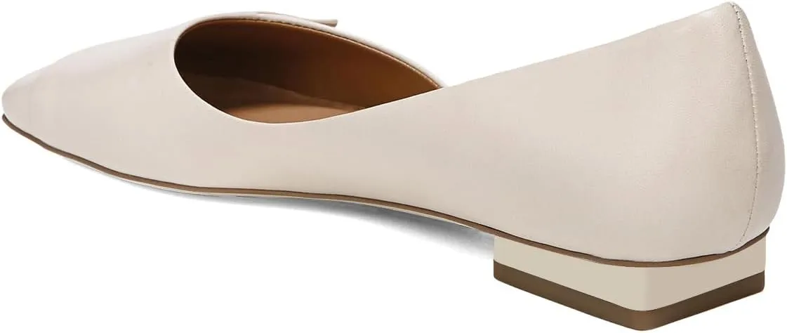 Women Fashion Pump Side Cut Ballet Flats Block Low Heeled Square Toe Slip On Shoes Working Shopping Party Size 4-16 US
