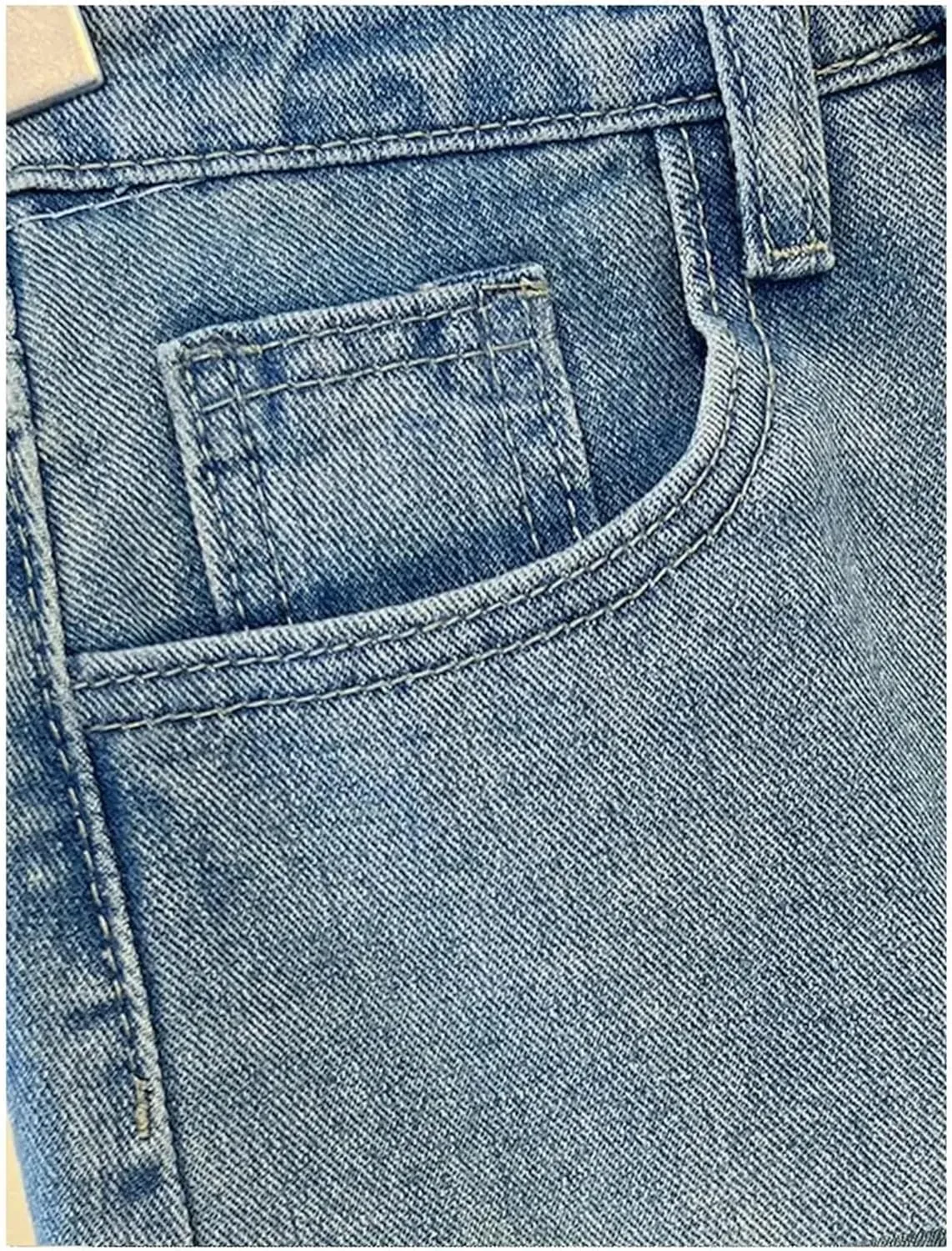 Women High Waist Vintage Denim Skirt Side Slit Hip Long Skirt