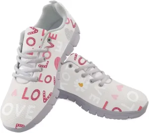 Women Running Shoes Walking Sports Athletic Tennis Sneakers for Girls White Sole
