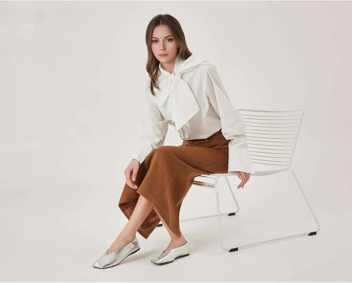 Women's Ballet Flats Closed Square Toe Slip On Flats Comfortable Dressy Casual Work Office Shoes