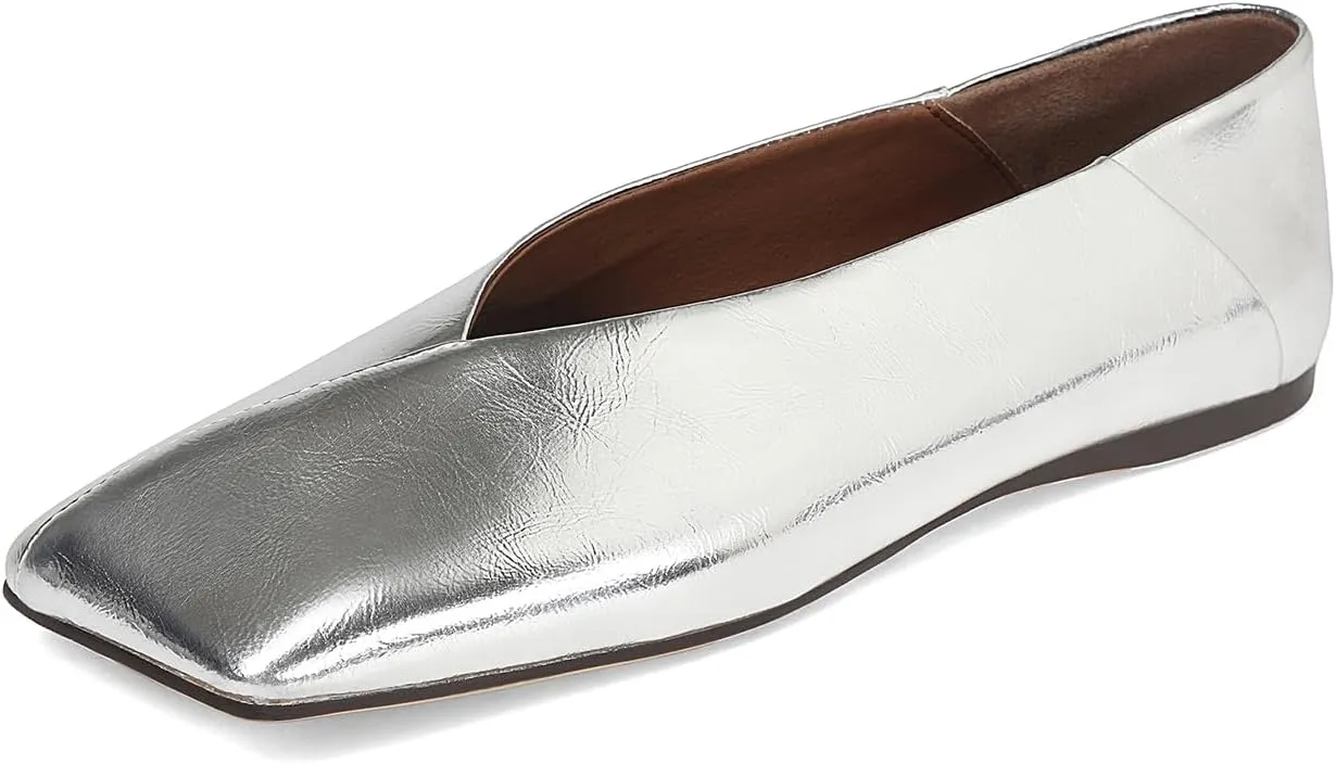 Women's Ballet Flats Closed Square Toe Slip On Flats Comfortable Dressy Casual Work Office Shoes