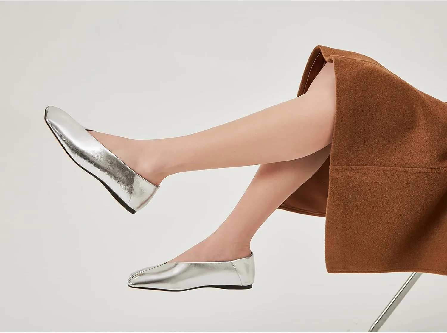Women's Ballet Flats Closed Square Toe Slip On Flats Comfortable Dressy Casual Work Office Shoes