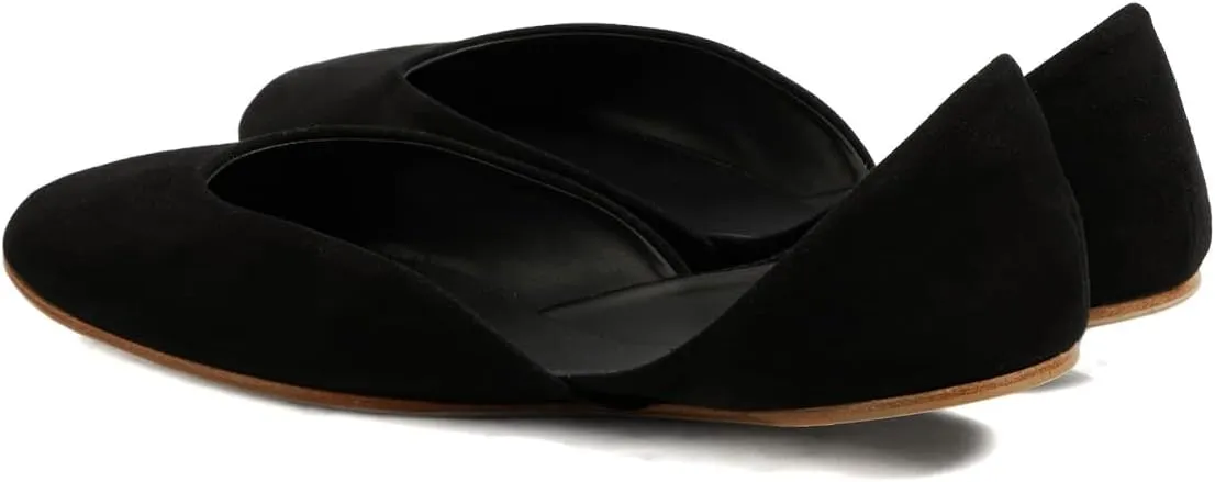 Womens Comfortable Closed Round Toe Ballet Flats Chic Slip On D'Orsay Flat Shoes Dancing Ballroom Dress Size 4-16 US