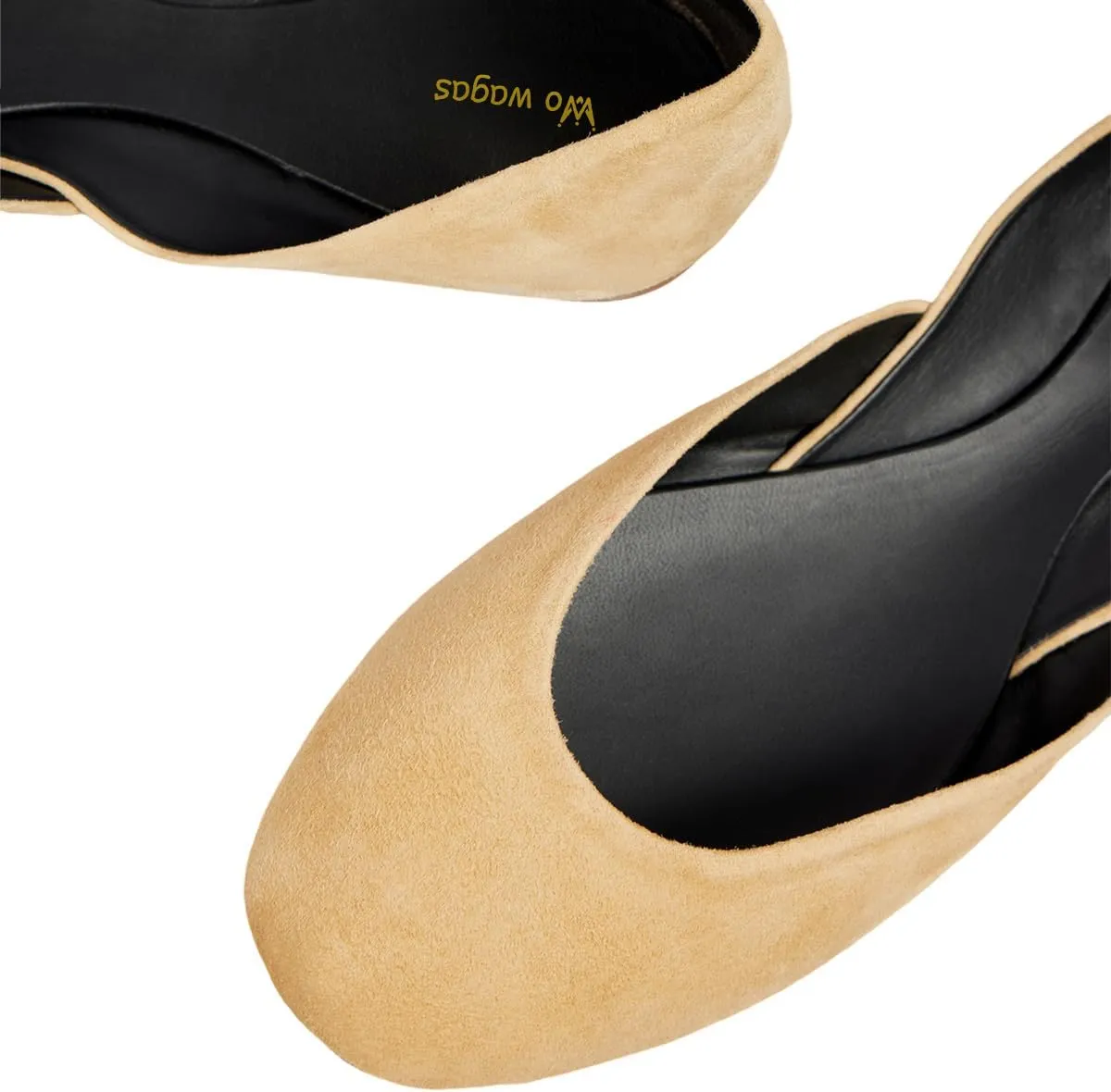 Womens Comfortable Closed Round Toe Ballet Flats Chic Slip On D'Orsay Flat Shoes Dancing Ballroom Dress Size 4-16 US