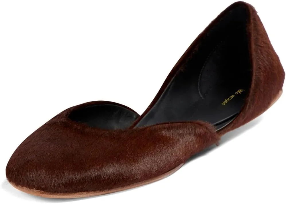 Womens Comfortable Closed Round Toe Ballet Flats Chic Slip On D'Orsay Flat Shoes Dancing Ballroom Dress Size 4-16 US