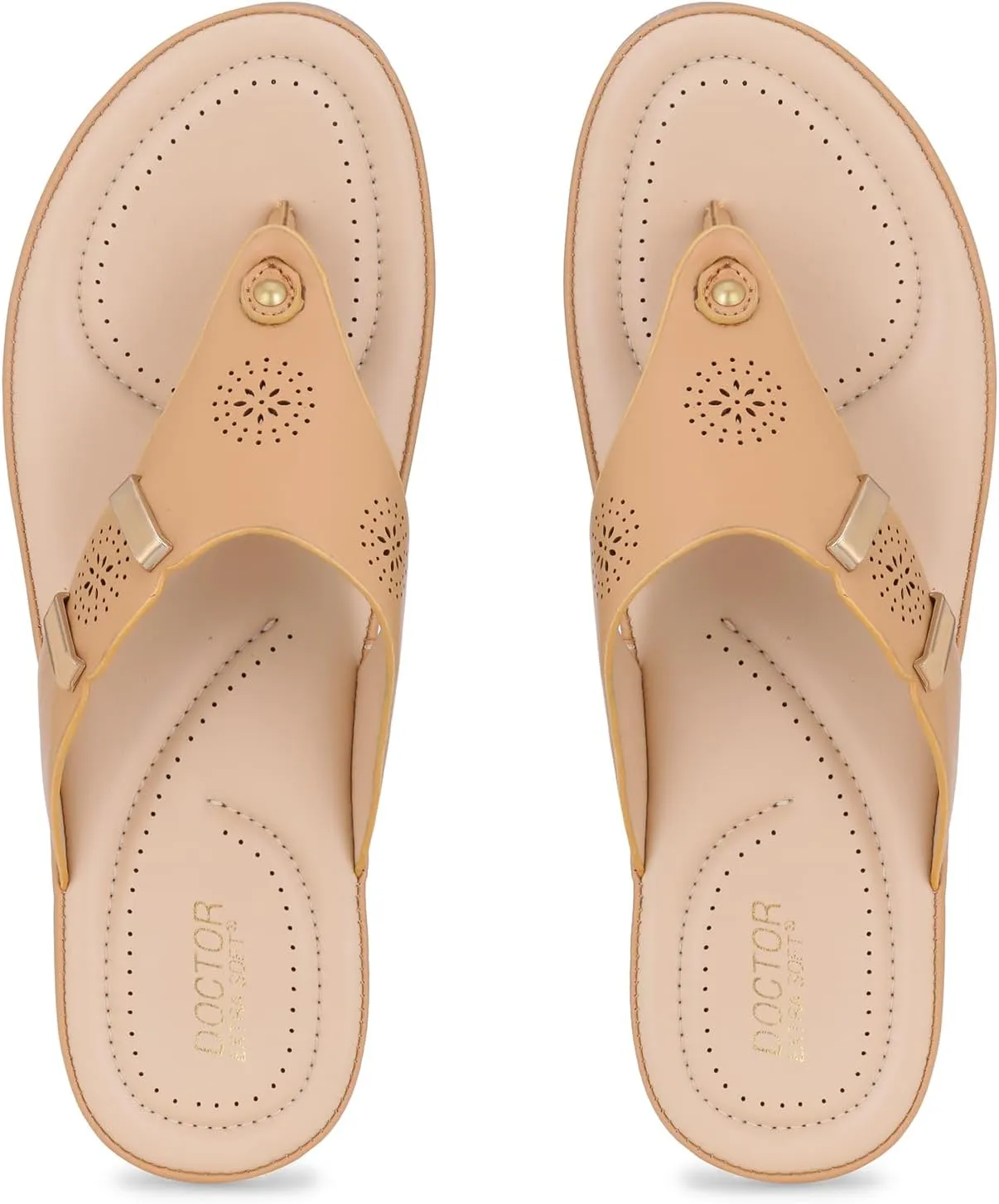 Women's Comfortable Memory Foam Thong Doctor Slippers/Flip-Flops| Fashionable Casual & Stylish| Lightweight & Breathable|Outdoor Synthetic Casual Chappals Sandals Ladies/Girls D-617