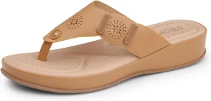 Women's Comfortable Memory Foam Thong Doctor Slippers/Flip-Flops| Fashionable Casual & Stylish| Lightweight & Breathable|Outdoor Synthetic Casual Chappals Sandals Ladies/Girls D-617