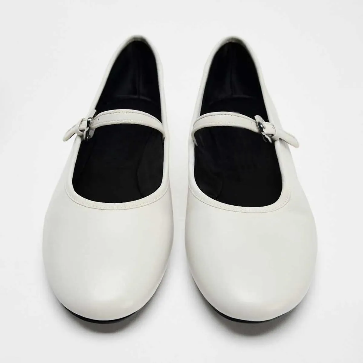 Women's Elegant Patent Ballet Flats Buckle Strap Mary Jane Flats Round Toe Ballet Flat Shoes for Women