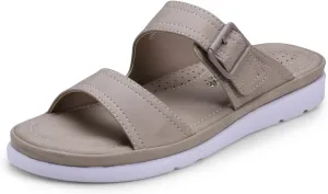 Womens Flat Memory Foam Slippers/Flip-Flops Fashion Stylish Casual Comfortable Diabetic Orthopedic Lightweight Synthetic Slip-on Sandals with Adjustable Buckle for Girls/Ladies D-631