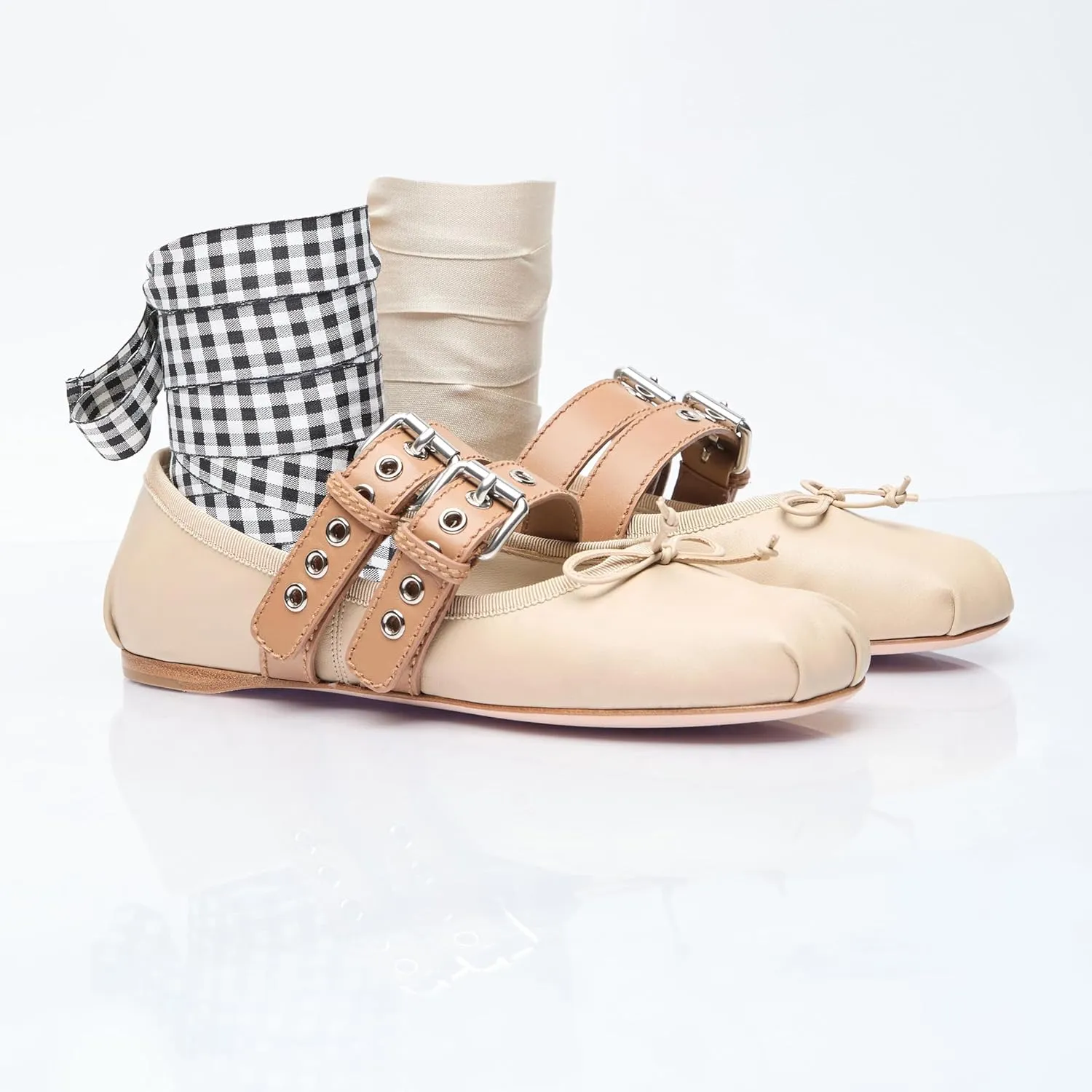 Women's Flats Black Ballet Flats for Women Bowknot Round Toe Comfort Lightweight Foldable Flats with Buckle Strap Slip On Dress Shoes Lace Up Closed Toe Sandals Women