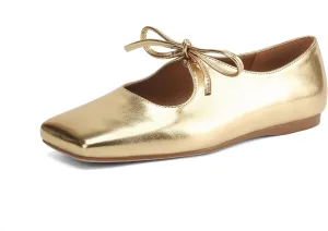 Women's Flats Soft Faux Leather Mary Jane Flats Comfortable Ballet Flats Business Casual Work Square Toe Slip On Dress Mary Jane Shoes