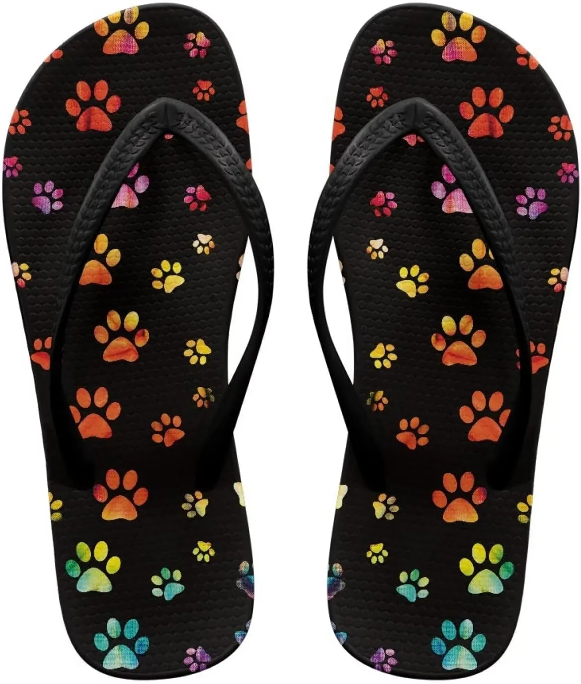Women's Flip Flops Casual Thong Sandals Slip-On Slides, Shower Shoes with Cushioned Footbed for Walking, Daily Wear