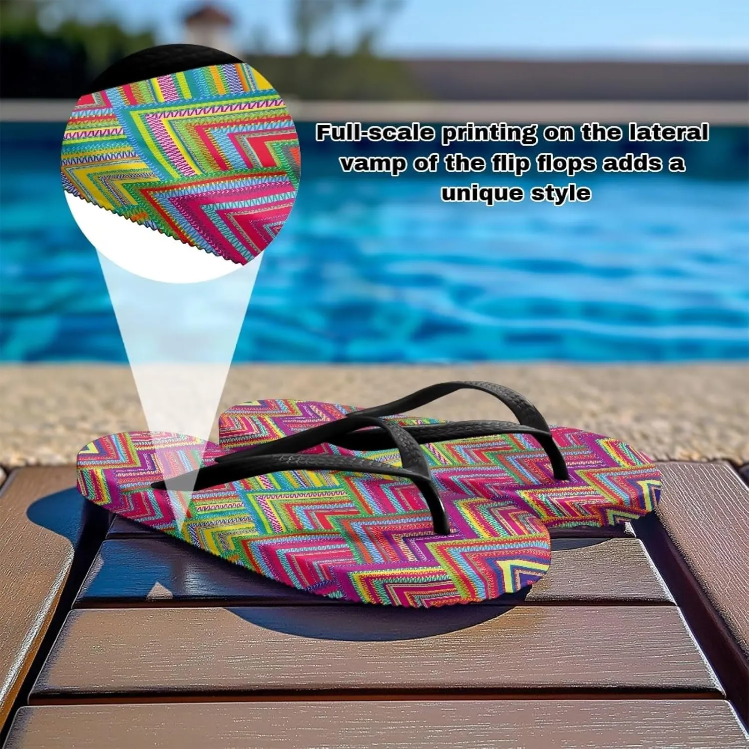 Women's Flip Flops Casual Thong Sandals Slip-On Slides, Shower Shoes with Cushioned Footbed for Walking, Daily Wear