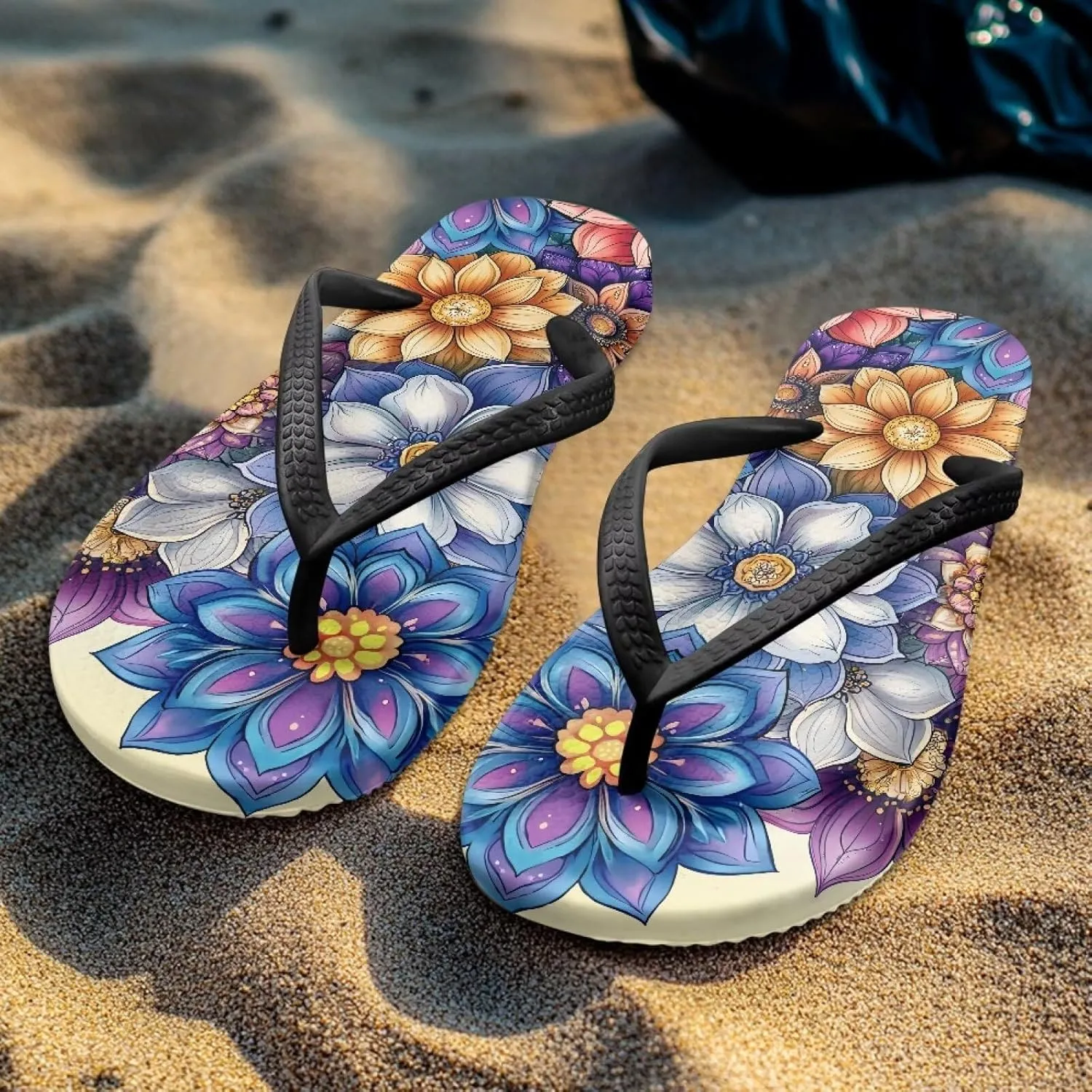 Women's Flip Flops Casual Thong Sandals Slip-On Slides, Shower Shoes with Cushioned Footbed for Walking, Daily Wear