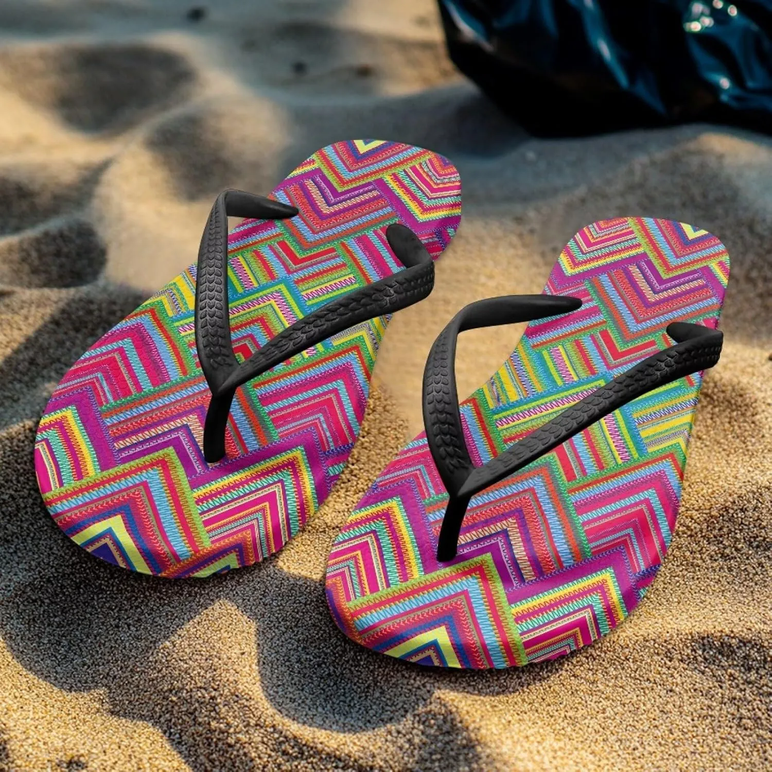 Women's Flip Flops Casual Thong Sandals Slip-On Slides, Shower Shoes with Cushioned Footbed for Walking, Daily Wear