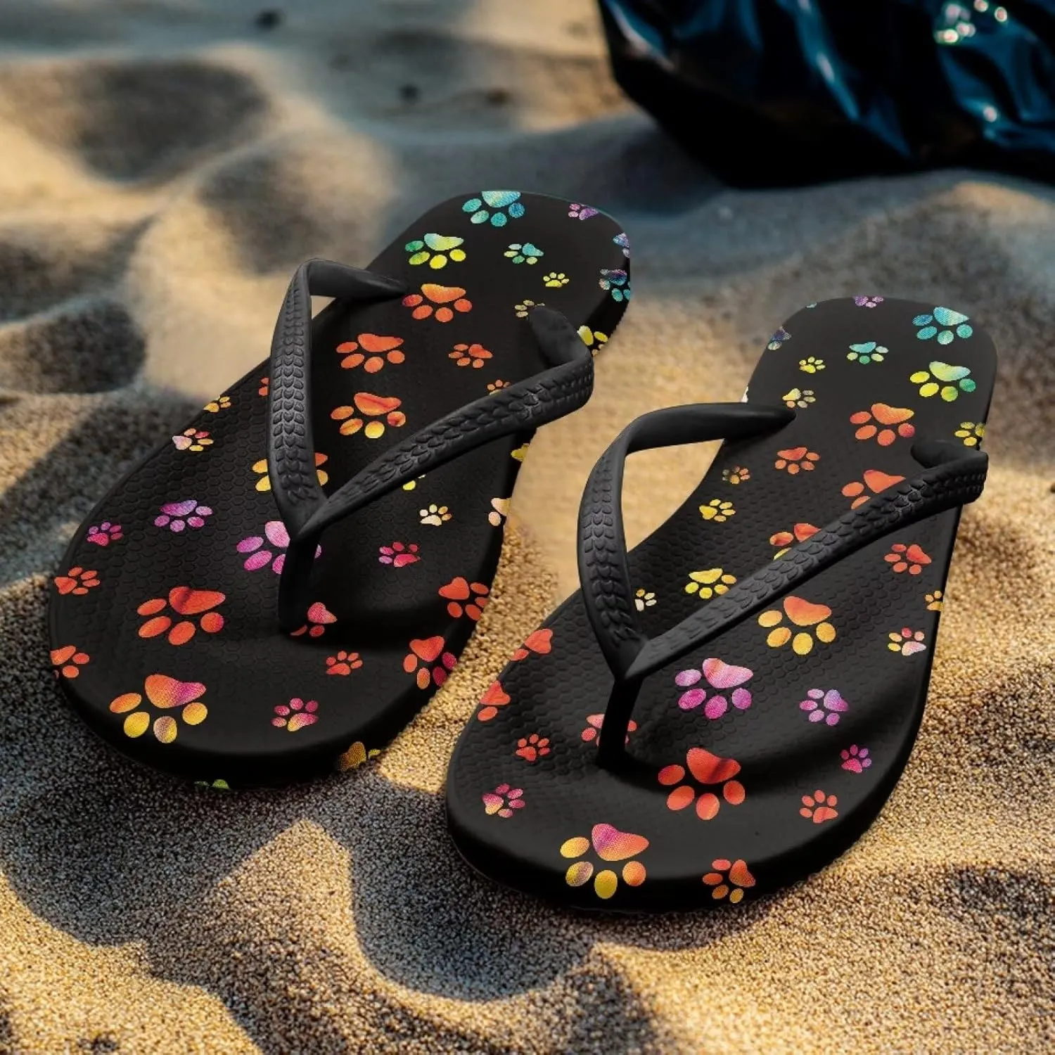Women's Flip Flops Casual Thong Sandals Slip-On Slides, Shower Shoes with Cushioned Footbed for Walking, Daily Wear