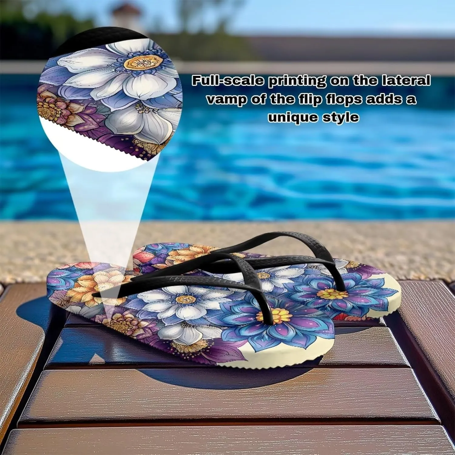 Women's Flip Flops Casual Thong Sandals Slip-On Slides, Shower Shoes with Cushioned Footbed for Walking, Daily Wear